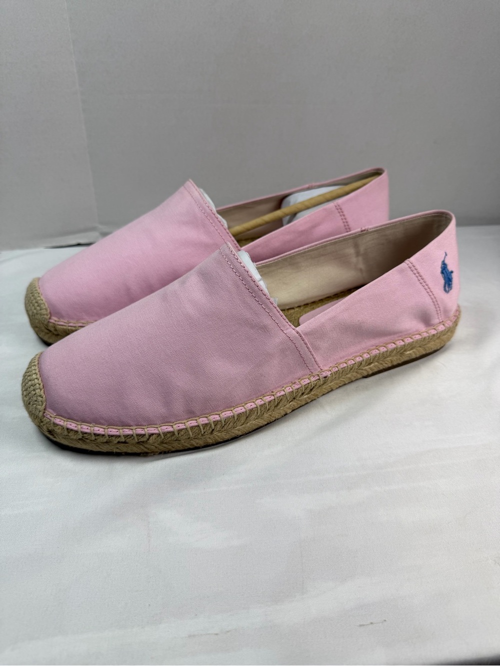 Polo Ralph Lauren Pink Cevio Cotton Canvas Espadrille Mens Shoe 10.5 Coastal New